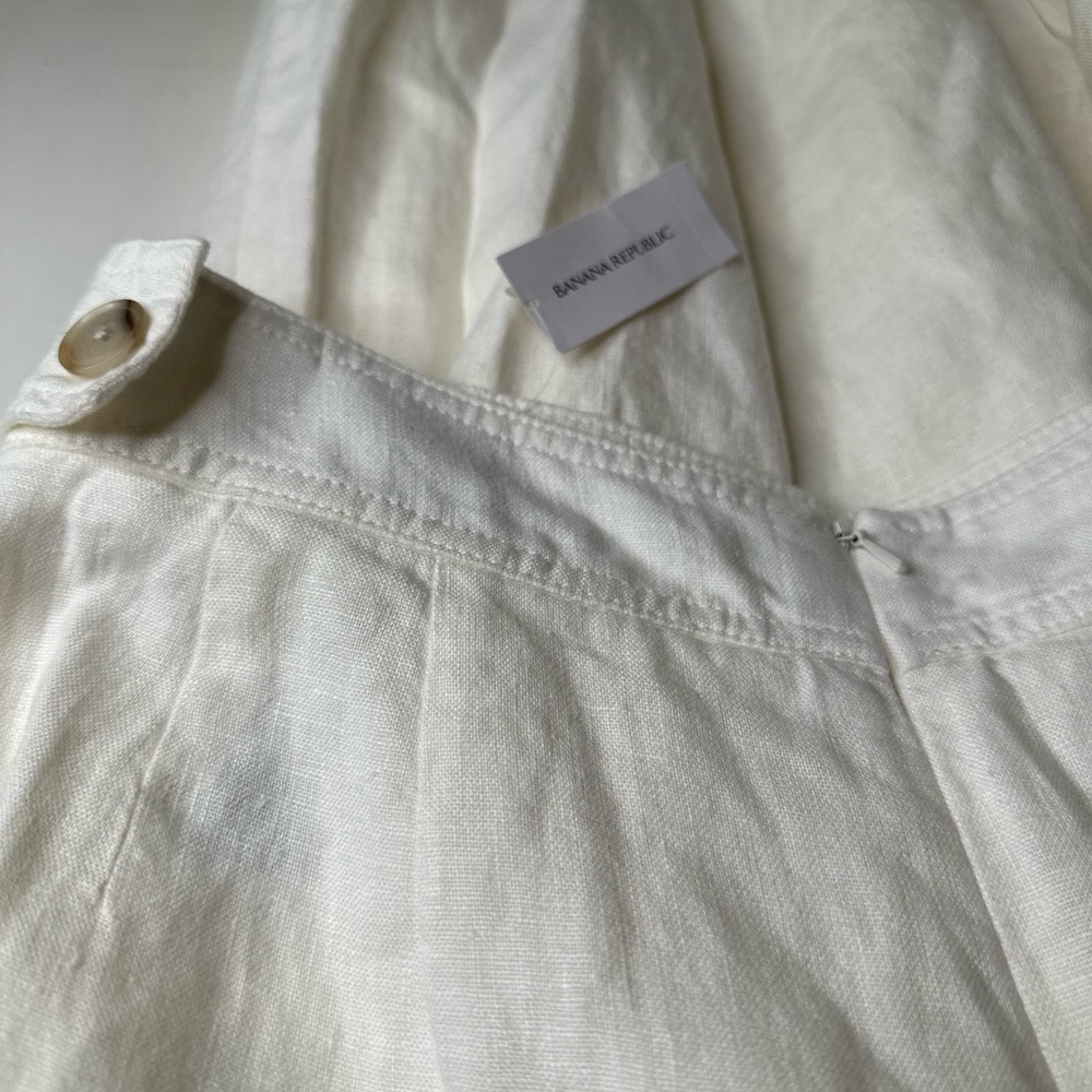 Banana Republic White Wide Leg Pants - Picture 8 of 12